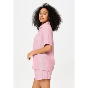 Lingadore Stripes shortama in vieux roze