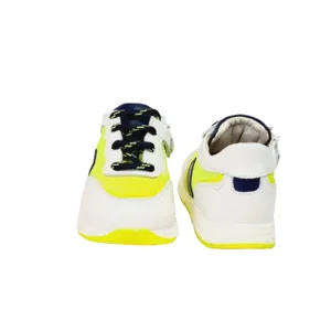 Zecchino d'Oro Sneaker A02-250 Wit/Fluogeel/Blauw 20
