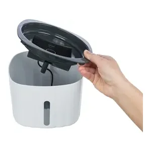 Trixie Drinkfontein Flower Kunststof Wit/Grijs 2 ltr