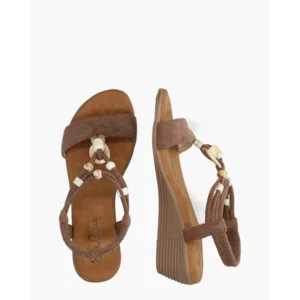 Ella Cruz Zyenna Taupe Damessandalen