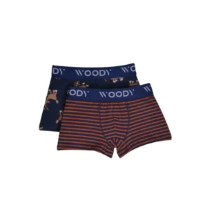 Woody 202-1-cld-z/028 jongens short 2 pack Donkerblauw 2 jaar/92