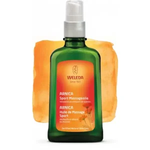 Weleda Arnica massageolie 200 ml verwarmt en ontspant de spieren