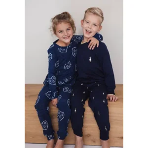 Pastunette jongens pyjama: Blauw, eendjes motief ( PAS.143 )