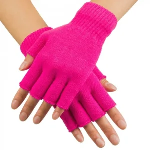 Neon roze  handschoenen - Fluo roze handschoenen zonder vinger toppen - Copy