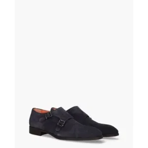 Santoni 14549 Donkerblauw Heren Gespschoenen