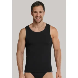 99 € Schiesser 95/5 Shirt 0/0 Singlet - 205428 – Black