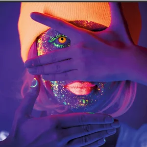 UV Oranje Kleurlenzen – Weeklenzen Zonder Sterkte – Voor Demonen, Vuurwezens & Halloween Cosplay