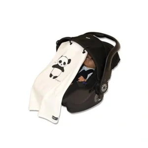 Kurtis Pram Curtain Panda Black & White