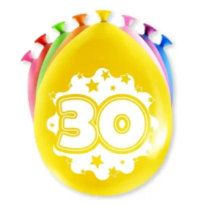 Ballonnen - 30 jaar - 30cm - 8st.