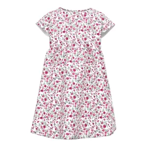 Name it Meisjes Gebloemd Jurkje Bright White