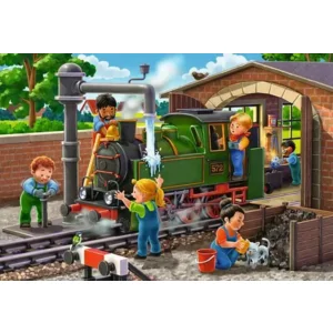 Puzzel - Vliegtuig en trein reparatie - 2x24st.