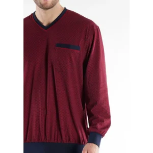 Gotzburg pyjama heren: Rood / blauw ( GOT.80 )