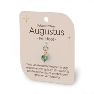 Gouden Charm - Geboortesteen - Augustus