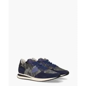 Philippe Model Tropez X Mondial Blauw/Zilver Damessneakers