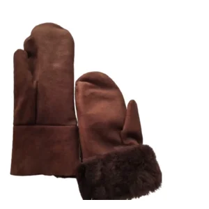 Wanten met schapenwol - bruin - maat XS tot L XS - Handschoenen Shopa