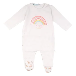 Pyjama met regenboogtekening bla bla bla 50/0m