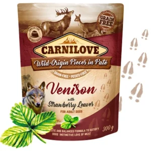 Carnilove Dog Pouch Venison with Strawberry Leaf 300 gr