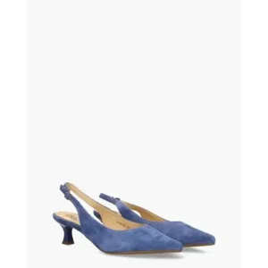 Di Lauro Rebecca Blauw Dames Slingbackpumps