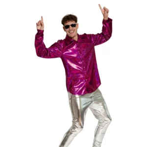Shirt - Disco - Fuchsia - Glanzend - M