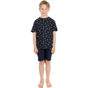 Pastunette jongens pyjama: Blauw, tennisballen motief ( PAS.101 )