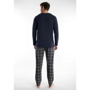 Tom Tailor Pyjama Heren: Blauw, carree broek, 100% Katoen ( TOM.45 )