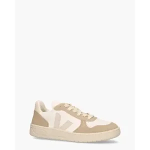 Veja V-10 Chromefree Leather Wit/Bruin/Beige Damessneakers