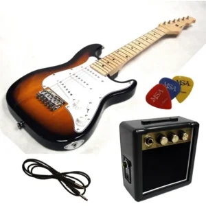 Vision elektrische gitaar vr kinderen 1/4  Style 1 sunburst met versterkerset