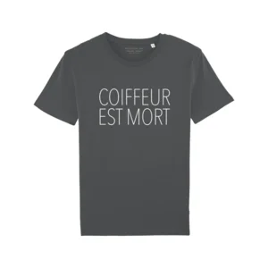 Coiffeur Est Mort Heren Lichtgrijs/Donkergrijs t-shirt