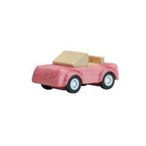 Plan Toys - Houten roze sportwagen