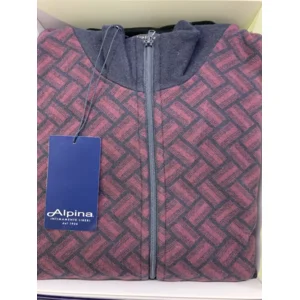 Alpina Heren Homewear met rtis: Warm, Bordeau / blauw ( TEX.745 )