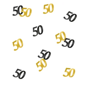 Tafeldecoratie - 50 jaar - Goud zwart