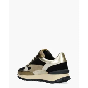 Floris Van Bommel Blokki 04.00 Zwart/Multi Damessneakers
