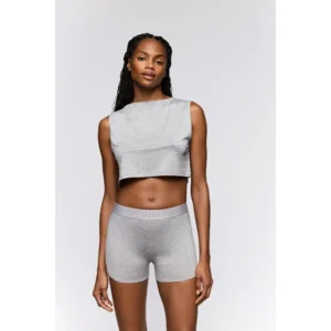 Sarda Sifan biker shorts in grijs melange