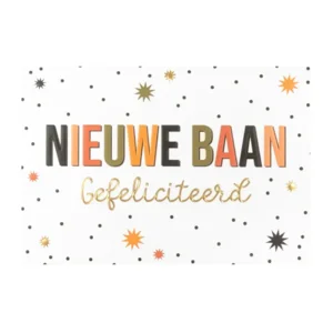 Kaart - Daisy - Nieuwe baan, gefeliciteerd - DSY008