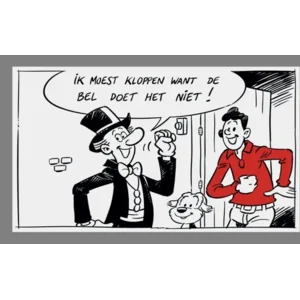 Samson & Gert deurmat "ik moest kloppen want de bel doet het niet"