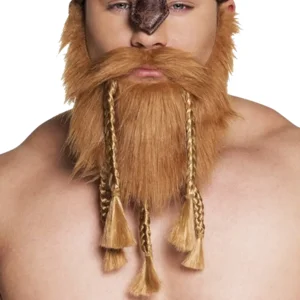 Baard met snor - Viking - Bruin - Groot
