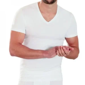 Ammann Onderhemden heren: Shirt met korte mouw V hals ( Organic de luxe! )