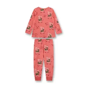 Sanetta pyjama meisjes: Olifanten, donker roze / rood ( SAN.175 )