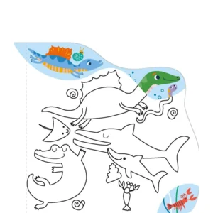 Kleuren met water - Dinosaurussen - Met spelletjes & stickers