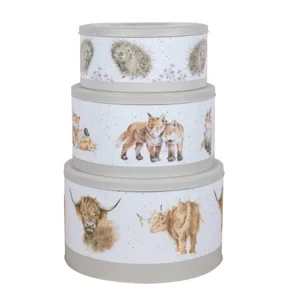 Cake Tin Set - Cow, Fox, Hedgehog