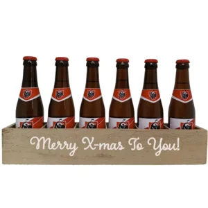 Jupiler Bierpakket : Merry X-mas To You - Houten Kratje