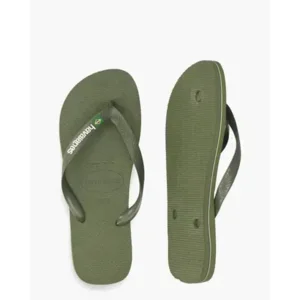 Havaianas Brasil Logo Groen Herenslippers