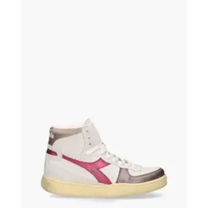 Diadora Heritage Mi Basket Metal Used Wit/Roze Damessneakers