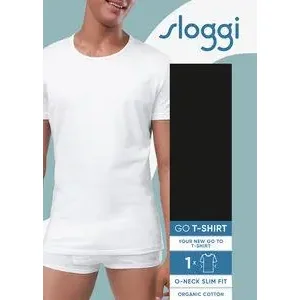 Sloggi Men Go Shirt O neck: Wit ( slim fit ) ( Slog.235 ) S