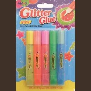 Graine Créative Glitter Glue Pennen Neon Kleuren 5 Stuks