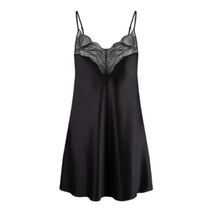 Lingadore Glamour satijnen slipdress in zwart