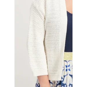 Signe Nature Cardigan: ecru, grof gebreid ( Signe.1202 )