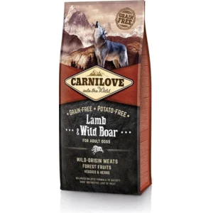 Carnilove Adult granenvrij hondenvoer Lam & Wild zwijn 12kg met 70% vlees!