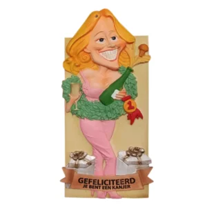 Tegeltje - Gefeliciteerd kanjer (vrouw)