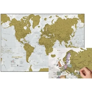 Maps International Wereldkaart met luxe afwerking - Kras de wereld